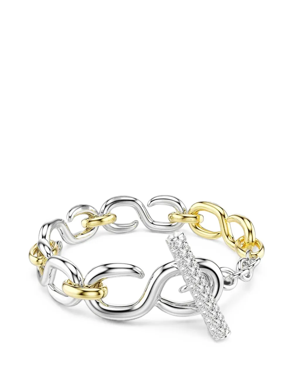 Swarovski Dextera crystal-embellished chain-link bracelet - Silber
