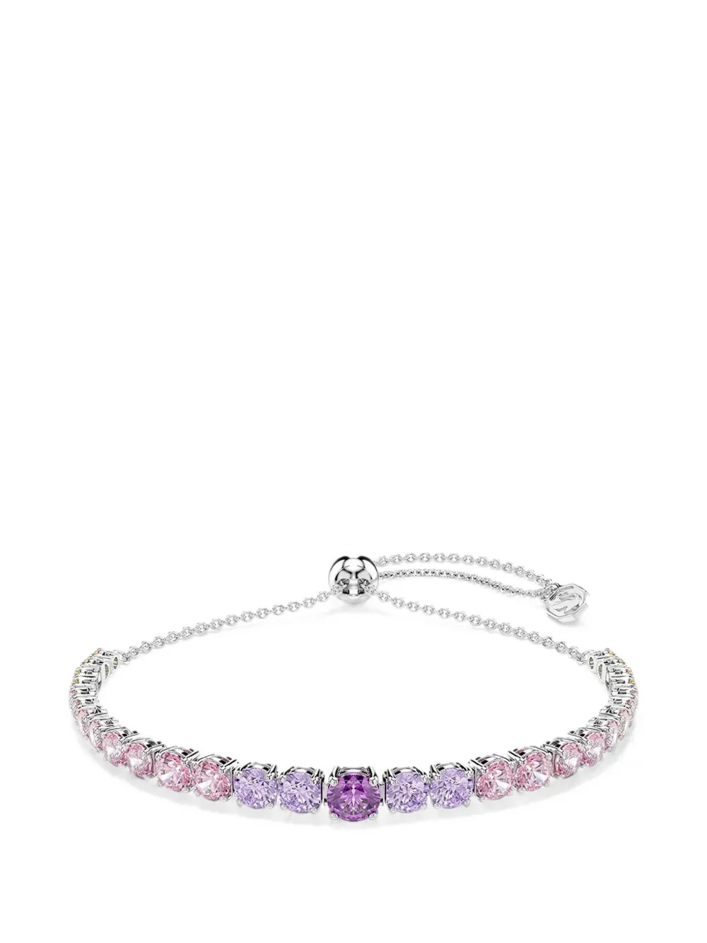 Swarovski Matrix crystal-embellished adjustable bracelet - Silber
