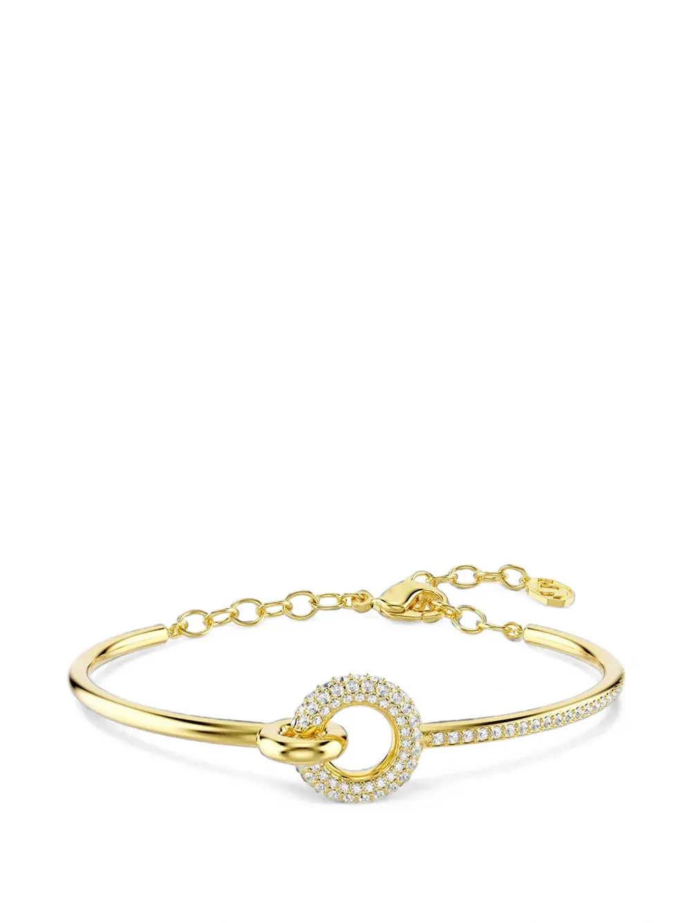 Swarovski Dextera crystal-embellished interlocking-ring bracelet - Gold