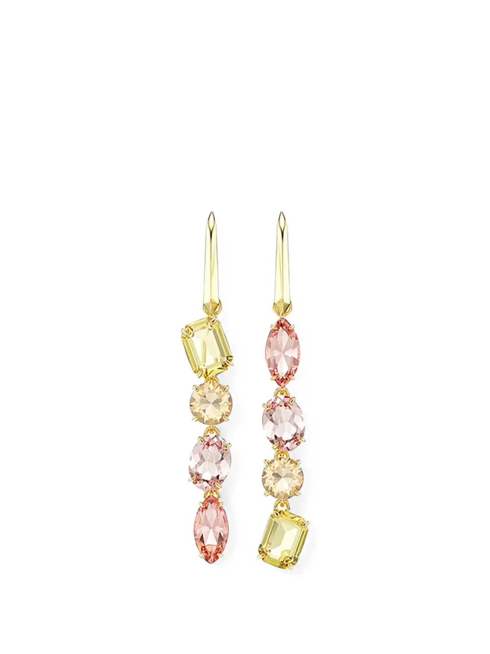 Swarovski crystal-embellished drop earrings - Gold