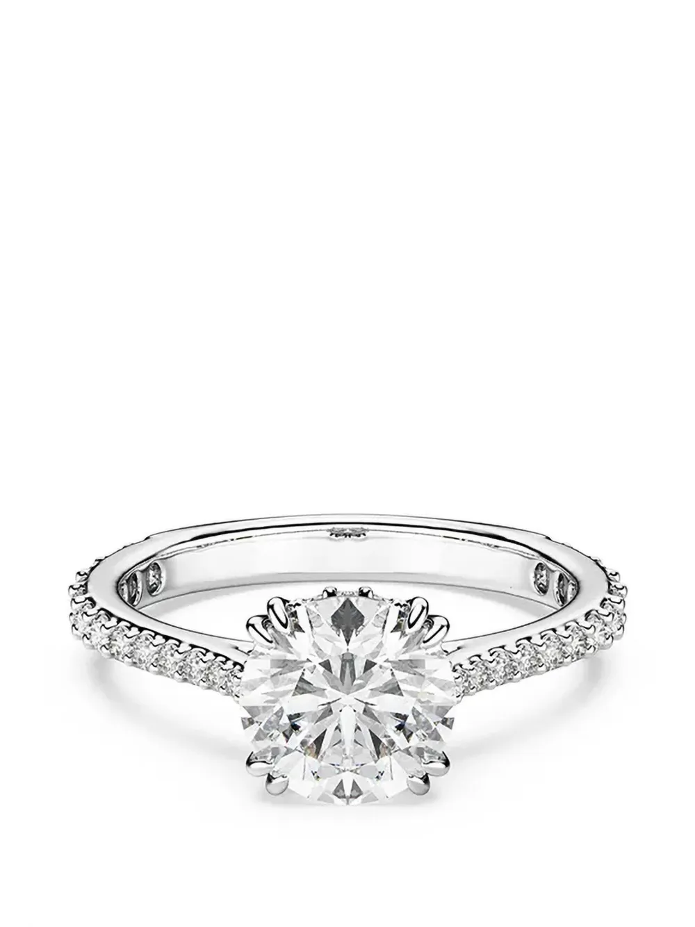 Swarovski Stilla crystal-embellished cocktail ring - Argento