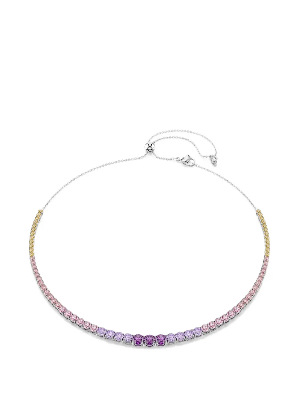 Swarovski Matrix crystal-embellished necklace - Silber