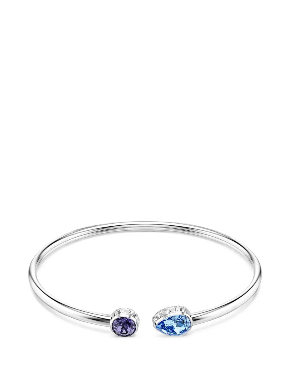 Swarovski Chroma crystal-embellished open bangle - Silber