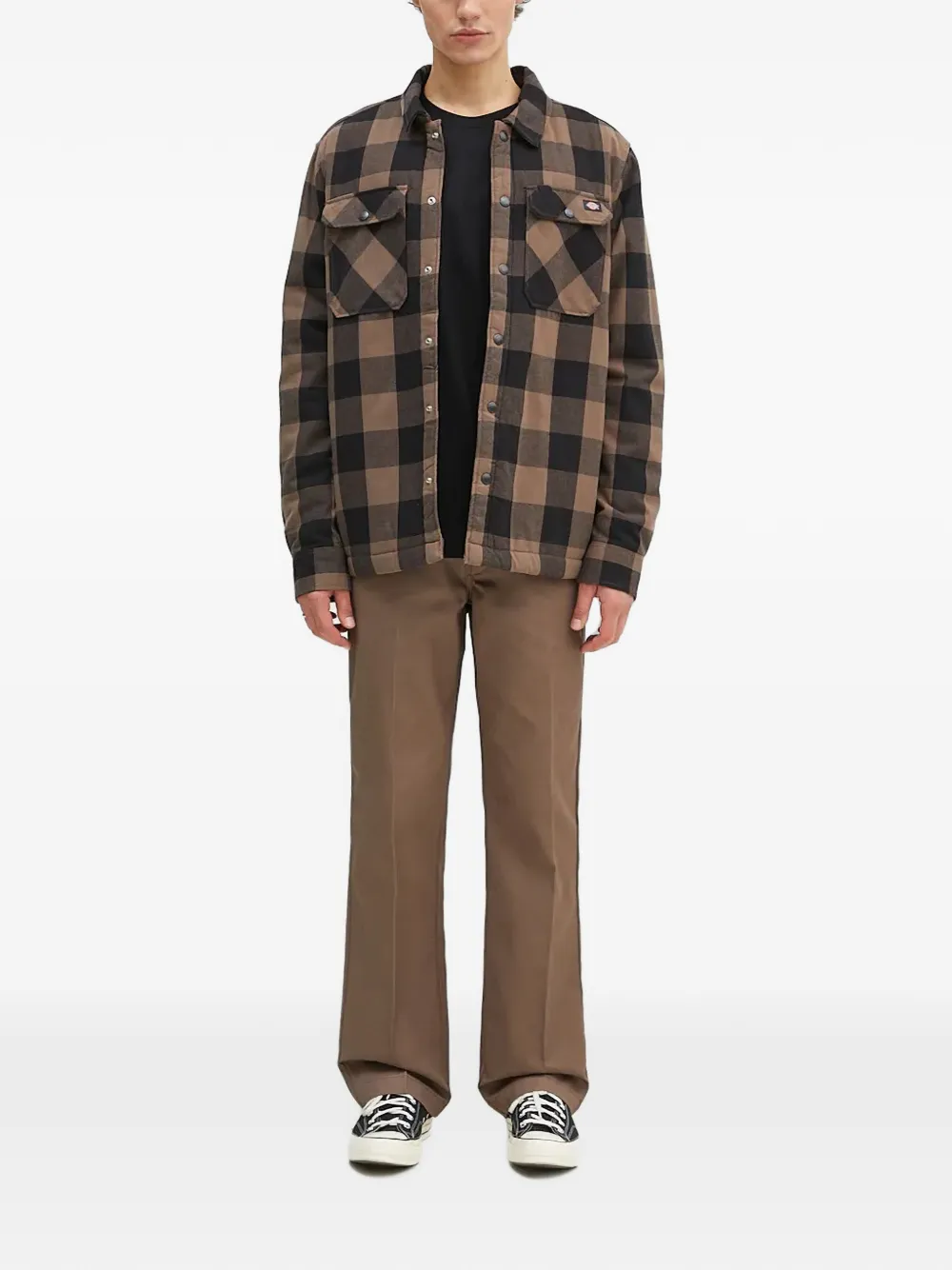 DICKIES 874 straight broek met logo-patch Bruin