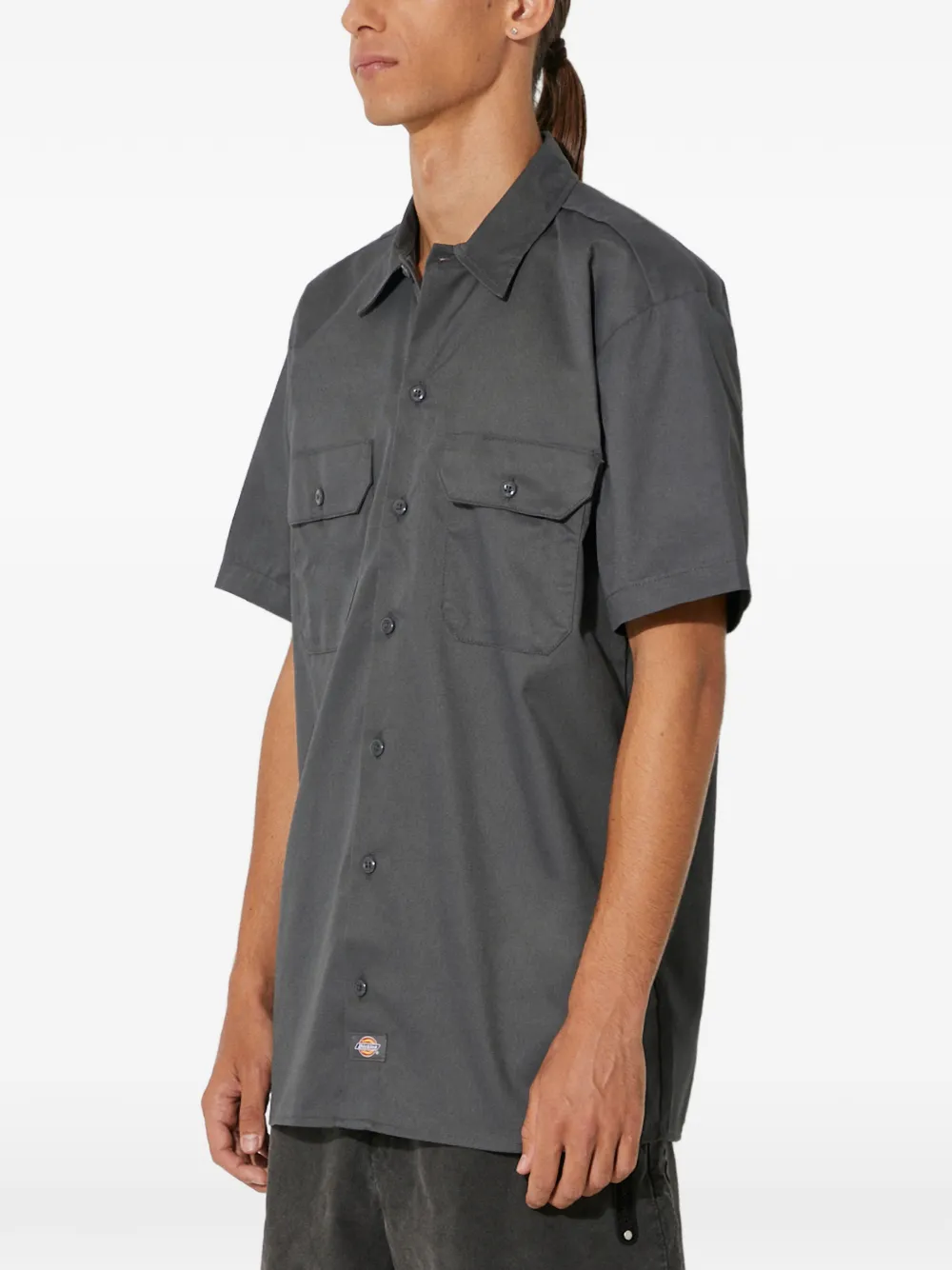 DICKIES Overhemd met zak en korte mouwen Grijs