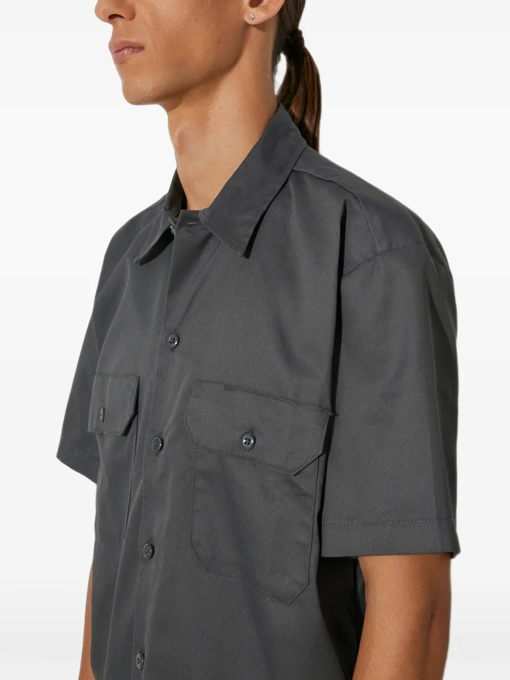 DICKIES Overhemd met zak en korte mouwen Grijs