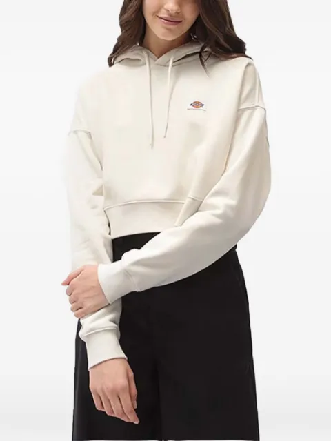 DICKIES logo-patch cropped hoodie