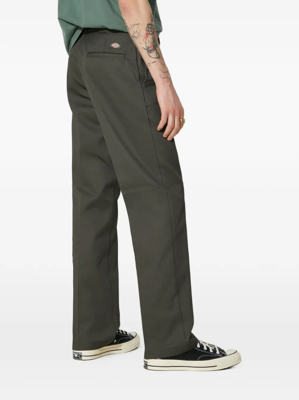 DICKIES pressed-crease trousers Groen