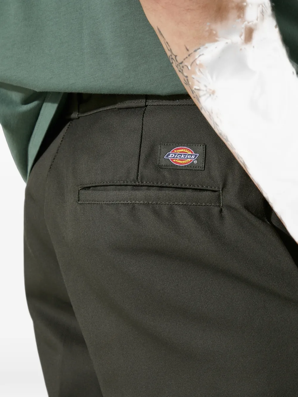 DICKIES pressed-crease trousers Groen
