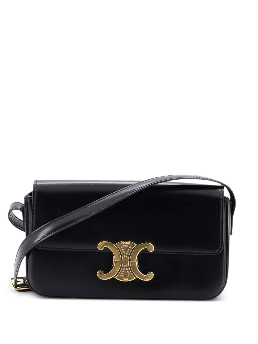 Celine Pre-Owned Triomphe East-West Smooth Calfskin shoulder bag - Nero
