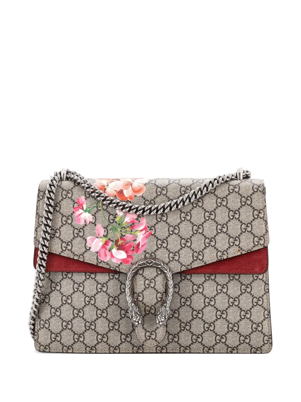 Gucci Pre-Owned Dionysus Bag Blooms Print GG Coated Canvas Medium shoulder bag - Marrone