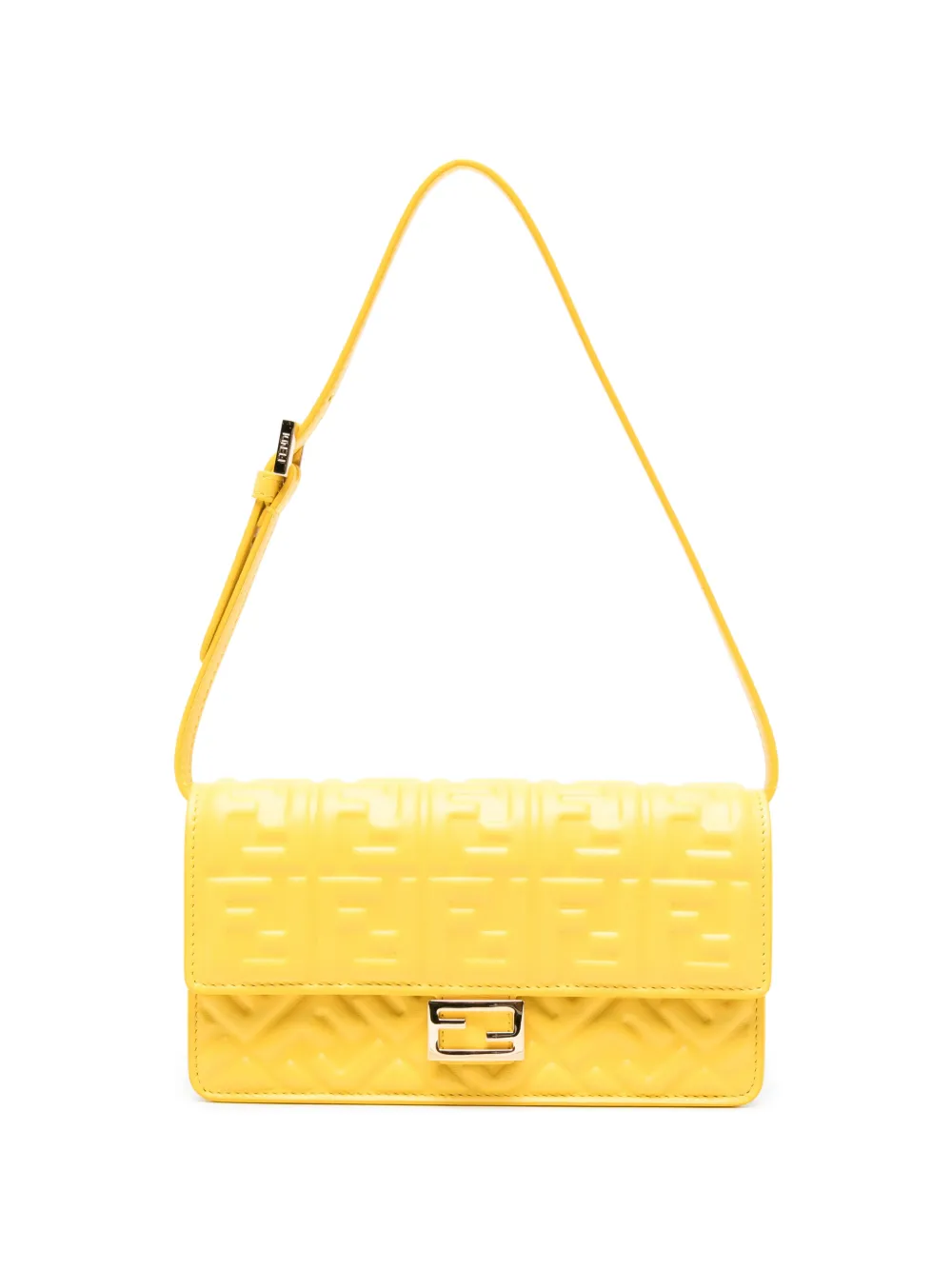 FENDI Wallet On Chain Baguette cross body bag - Giallo