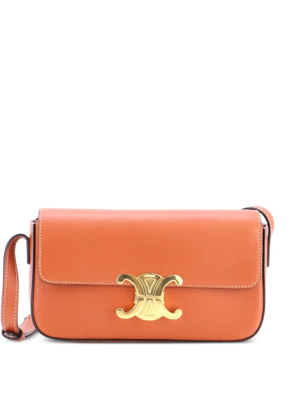 Celine Pre-Owned Triomphe East-West Smooth Calfskin shoulder bag - Marrone