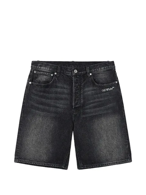 Off-White Arrows-print denim shorts