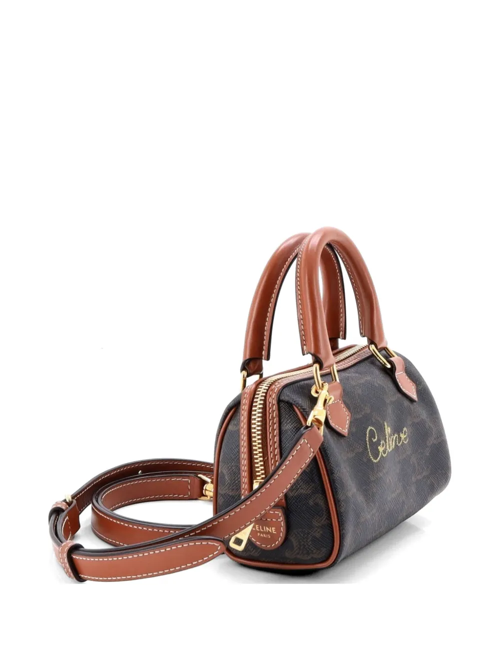 Boston Bag Triomphe Coated Canvas Mini Satchel