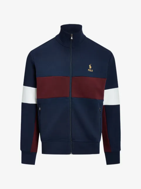 Polo Ralph Lauren colour-block zip-up cotton cardigan