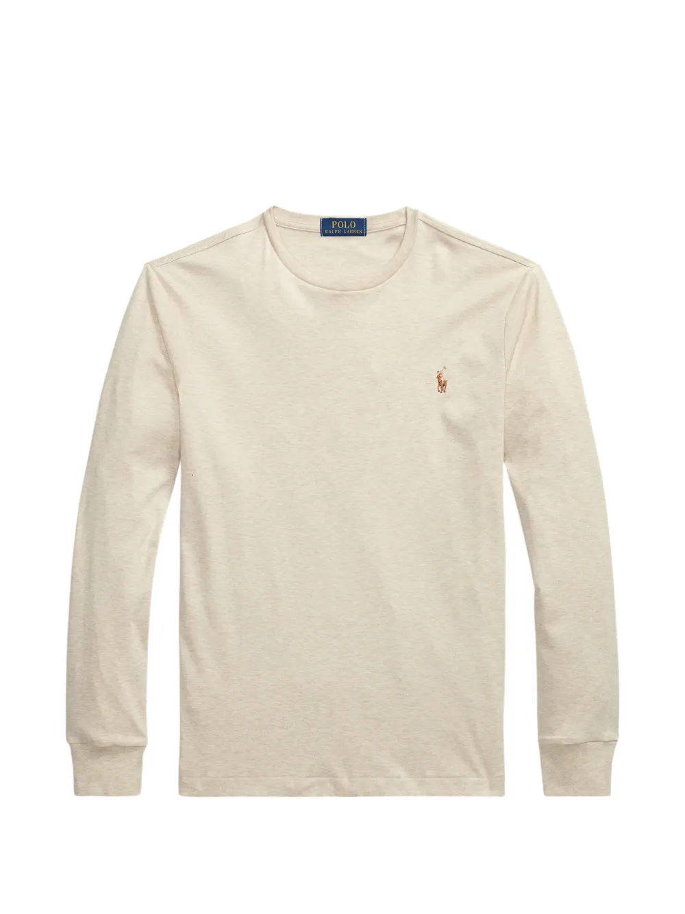 Polo Ralph Lauren long-sleeve embroidered-logo T-shirt - Nude