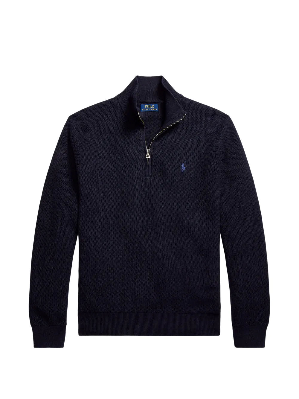 Polo Ralph Lauren logo-embroidered quarter-zip sweater - Blau