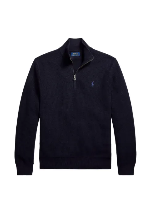 Polo Ralph Lauren logo-embroidered quarter-zip sweater