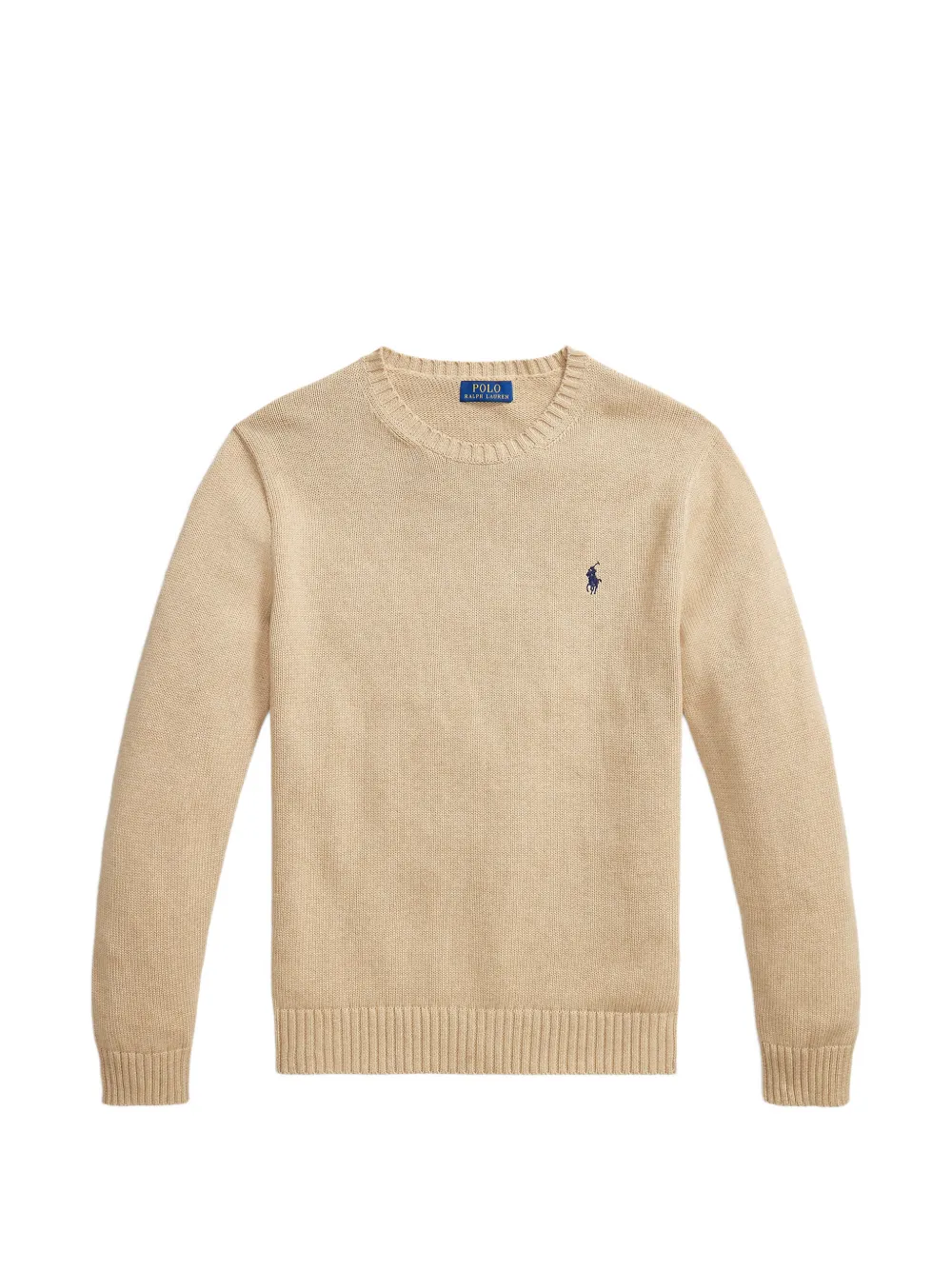 Polo Ralph Lauren logo-embroidered crew-neck sweater - Nude