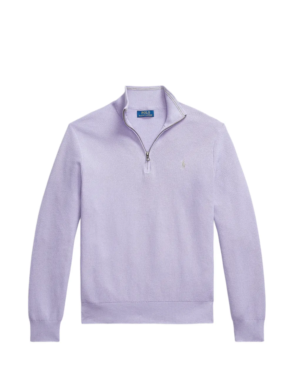 Polo Ralph Lauren quarter-zip embroidered-logo sweater - Viola