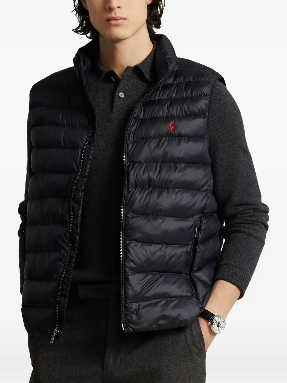 Polo Ralph Lauren Bodywarmer met geborduurd logo Blauw