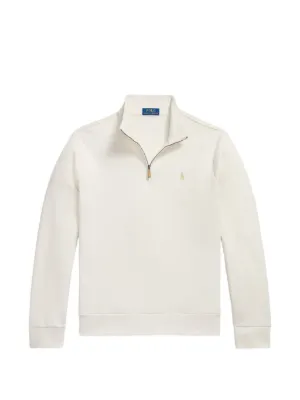Polo Ralph Lauren Double-knit quarter-zip Pullover | White | FARFETCH