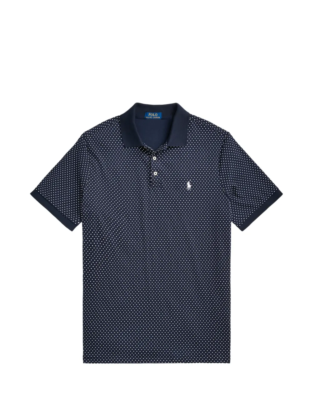 Polo Ralph Lauren Polo Pony Polka-dot Polo Shirt In Blue