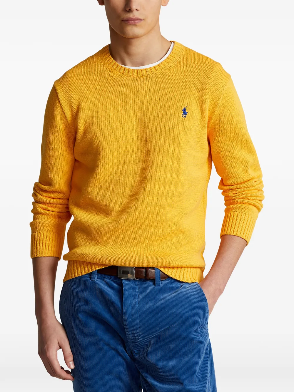 Polo Ralph Lauren Trui met geborduurd logo Geel
