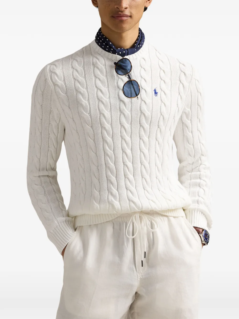 Polo Ralph Lauren Kabelgebreide trui Wit
