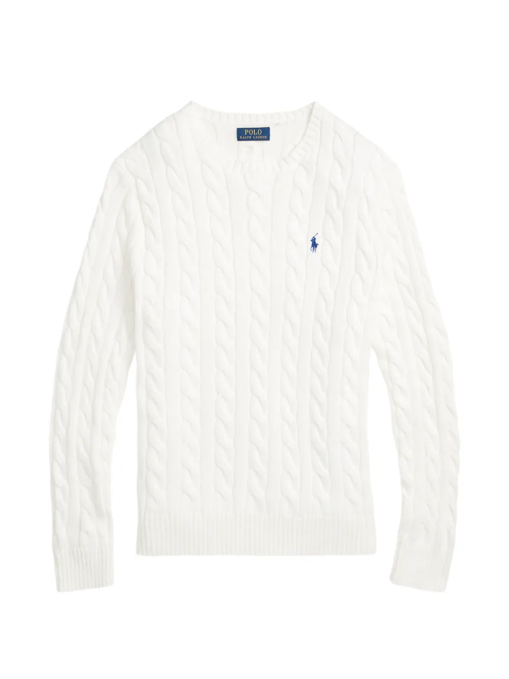 Polo Ralph Lauren cable-knit logo-embroidered sweater - Bianco