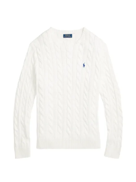 Polo Ralph Lauren cable-knit logo-embroidered sweater