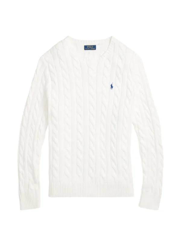 LAUREN Ralph Lauren ケーブルニット 長袖 ホワイト XL Polo Ralph Lauren ケーブルニット セーター | ホワイト | FARFETCH JP