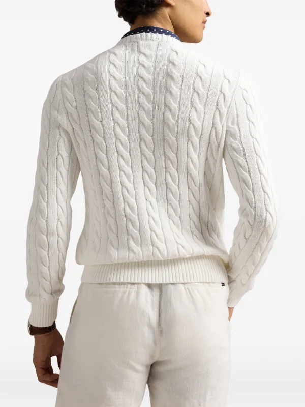 POLO Ralph Lauren ケーブルニットセーター ホワイト Polo Ralph Lauren ケーブルニット セーター | ホワイト | FARFETCH JP