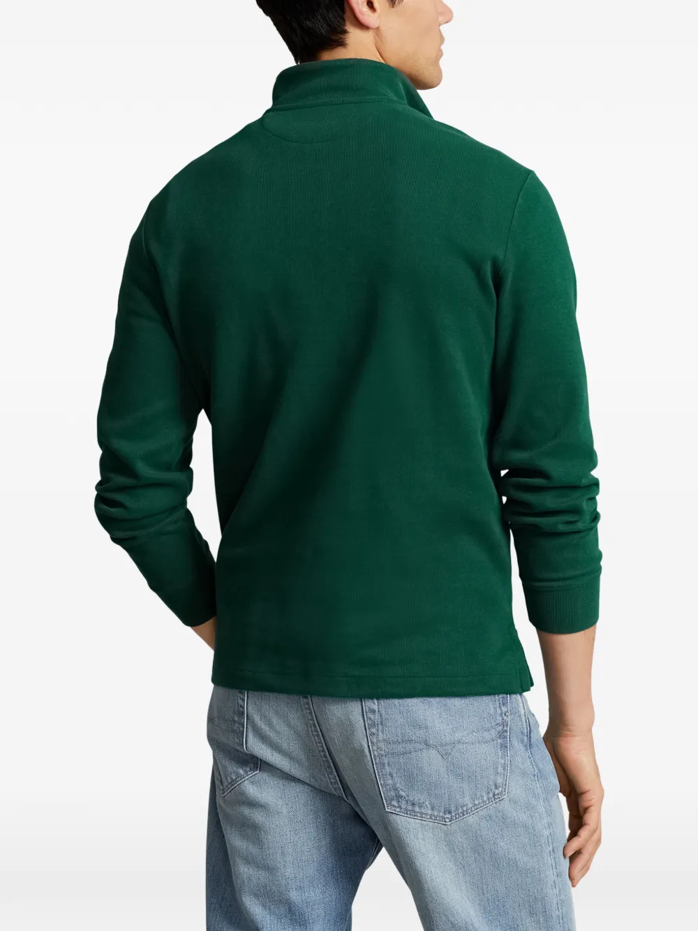 Polo Ralph Lauren Trui met geborduurd logo en rits Groen