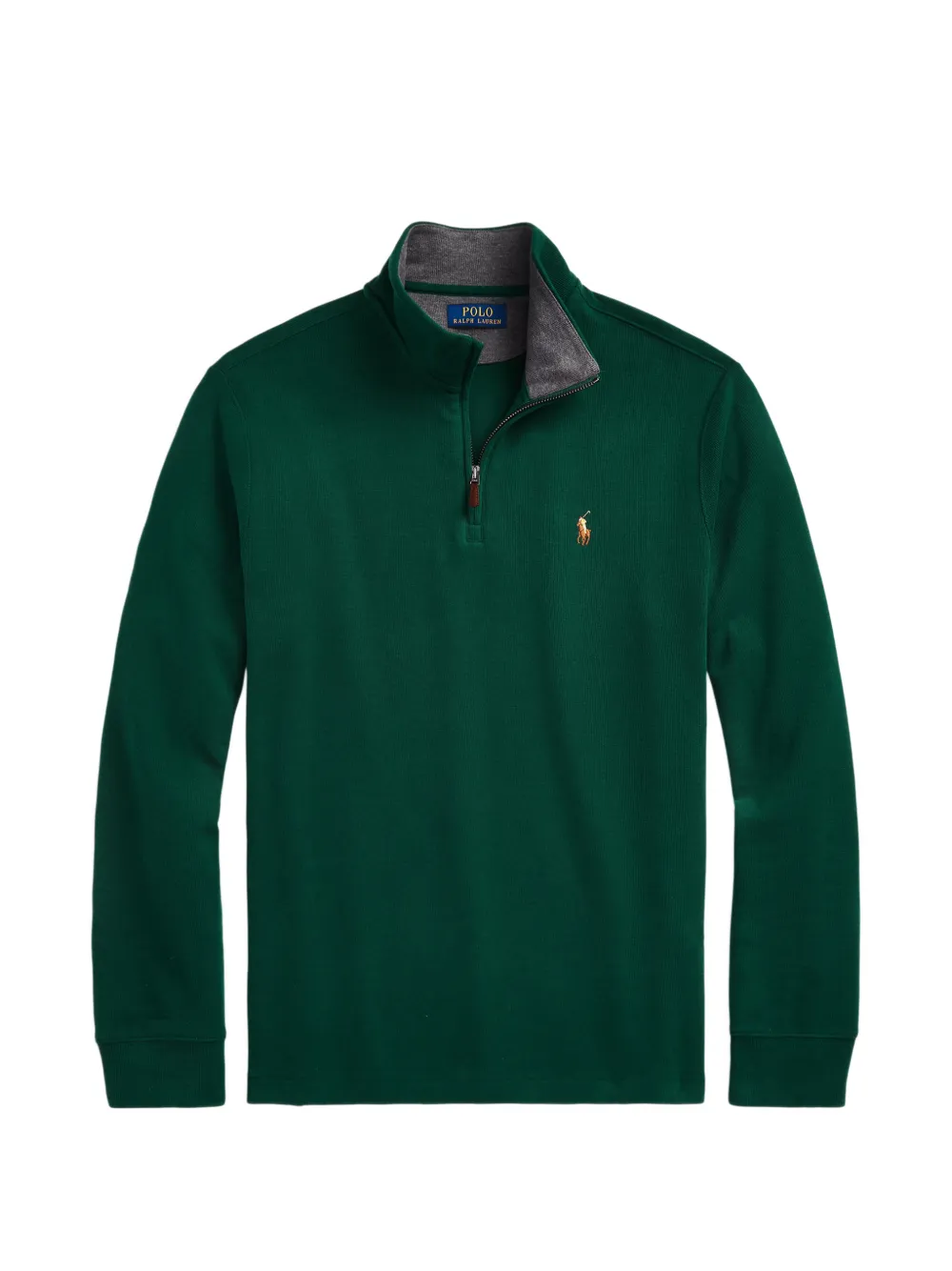 Polo Ralph Lauren quarter-zip embroidered-logo sweater - Grün
