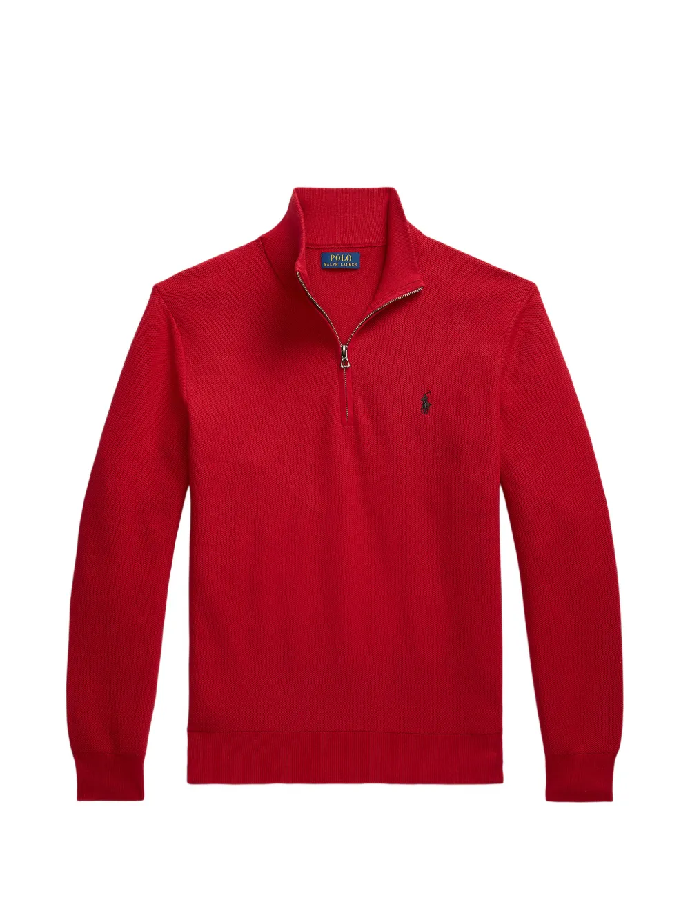 Polo Ralph Lauren quarter-zip waffle-knit sweater - Rosso