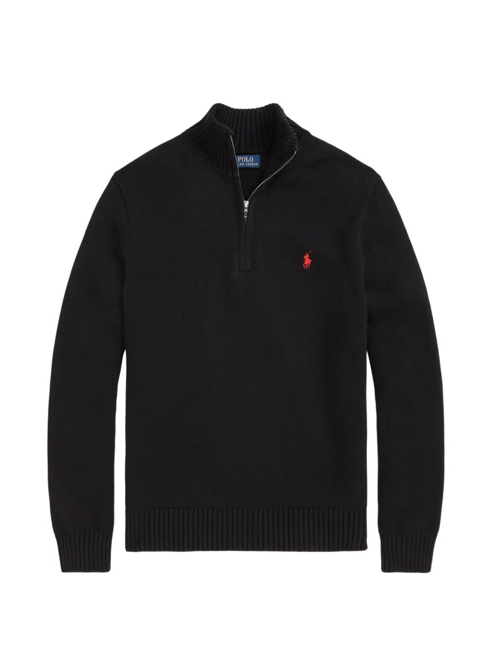 Polo Ralph Lauren quarter-zip logo-embroidered sweater - Schwarz