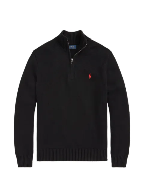 Polo Ralph Lauren quarter-zip logo-embroidered sweater
