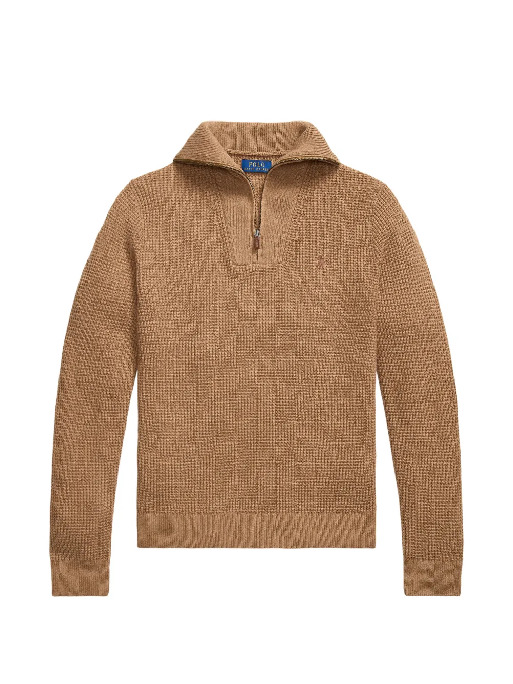 Polo Ralph Lauren waffle-knit quarter-zip sweater - Braun