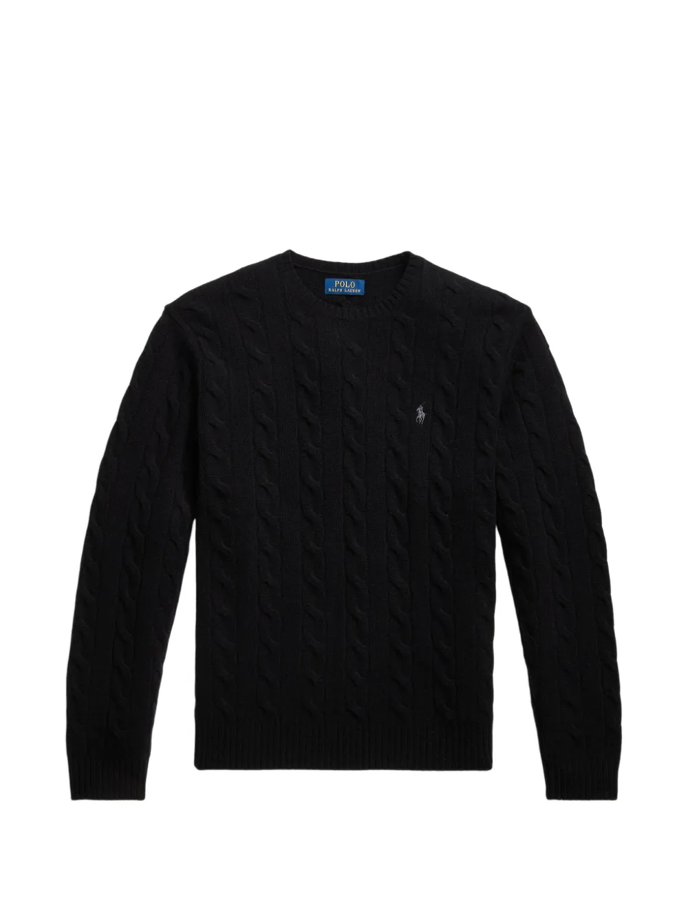 Polo Ralph Lauren cable-knit embroidered-logo sweater - Nero