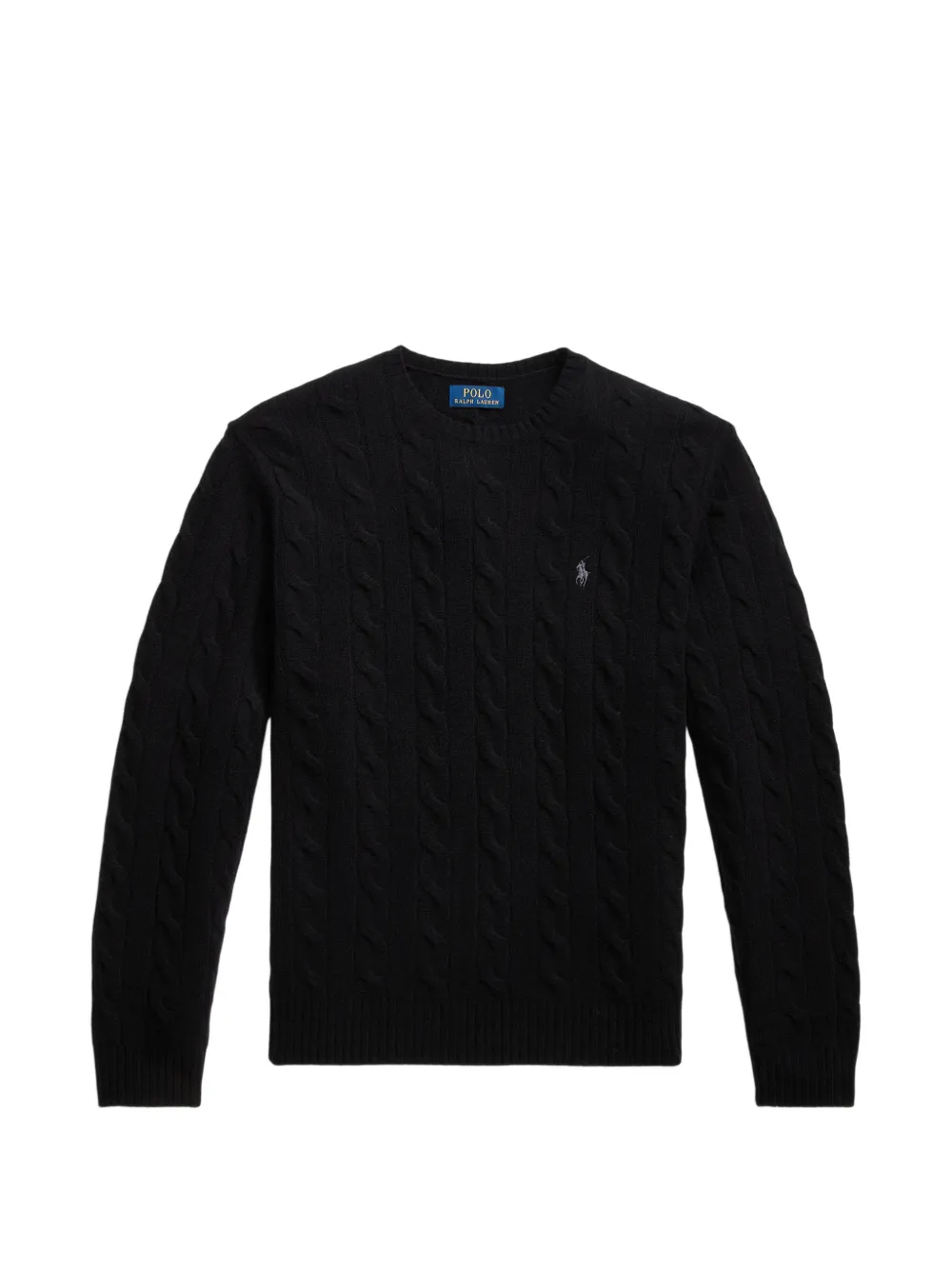 Polo Ralph Lauren cable-knit embroidered-logo sweater - Nero