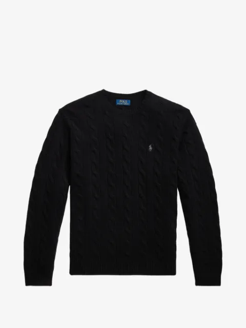 Polo Ralph Lauren Pullover mit Zopfmuster und Logo-Stickerei