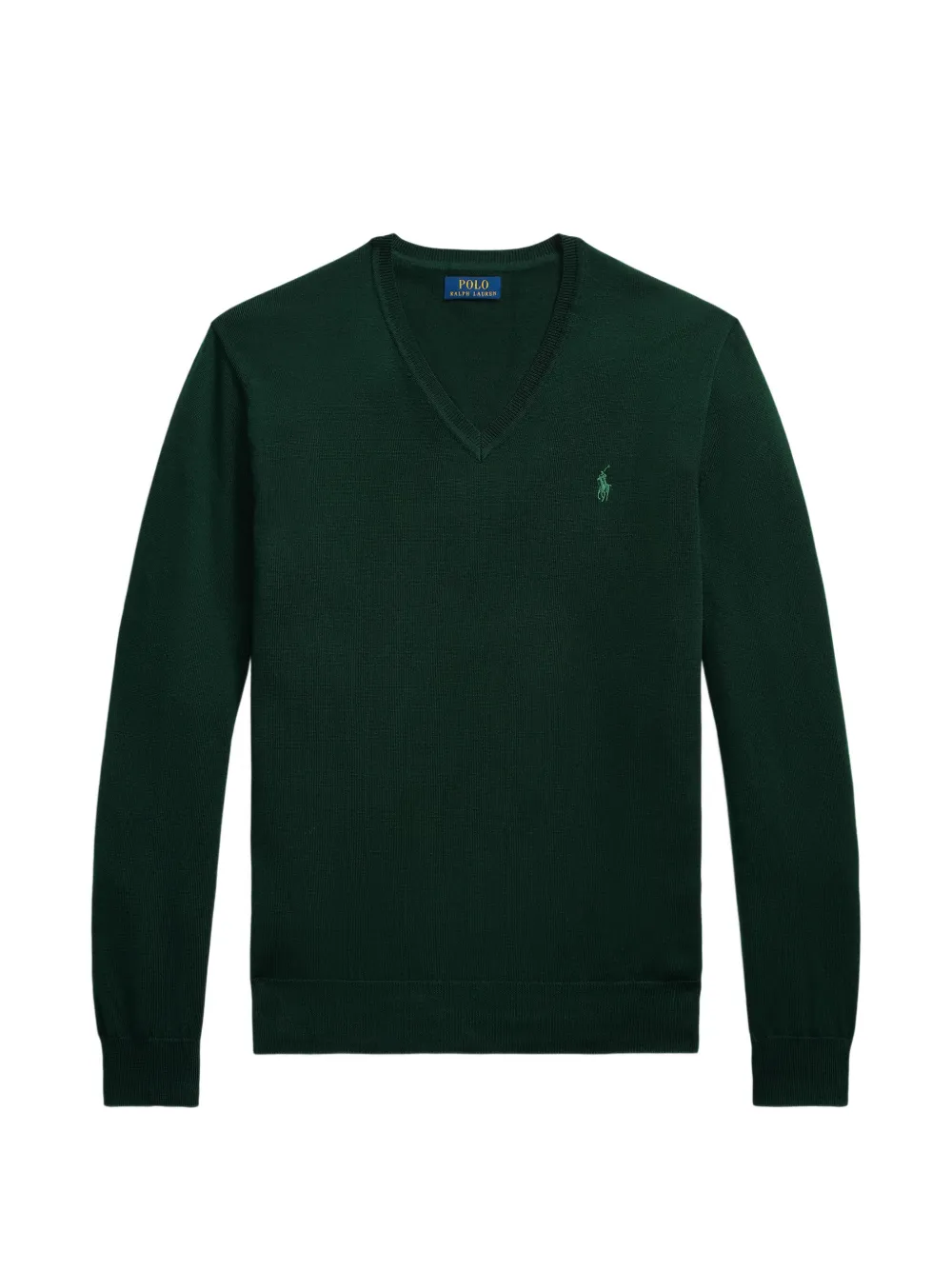 Polo Ralph Lauren embroidered-logo V-neck sweater - Verde