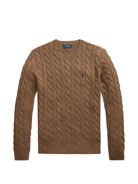 Polo Ralph Lauren cable-knit logo-embroidered sweater