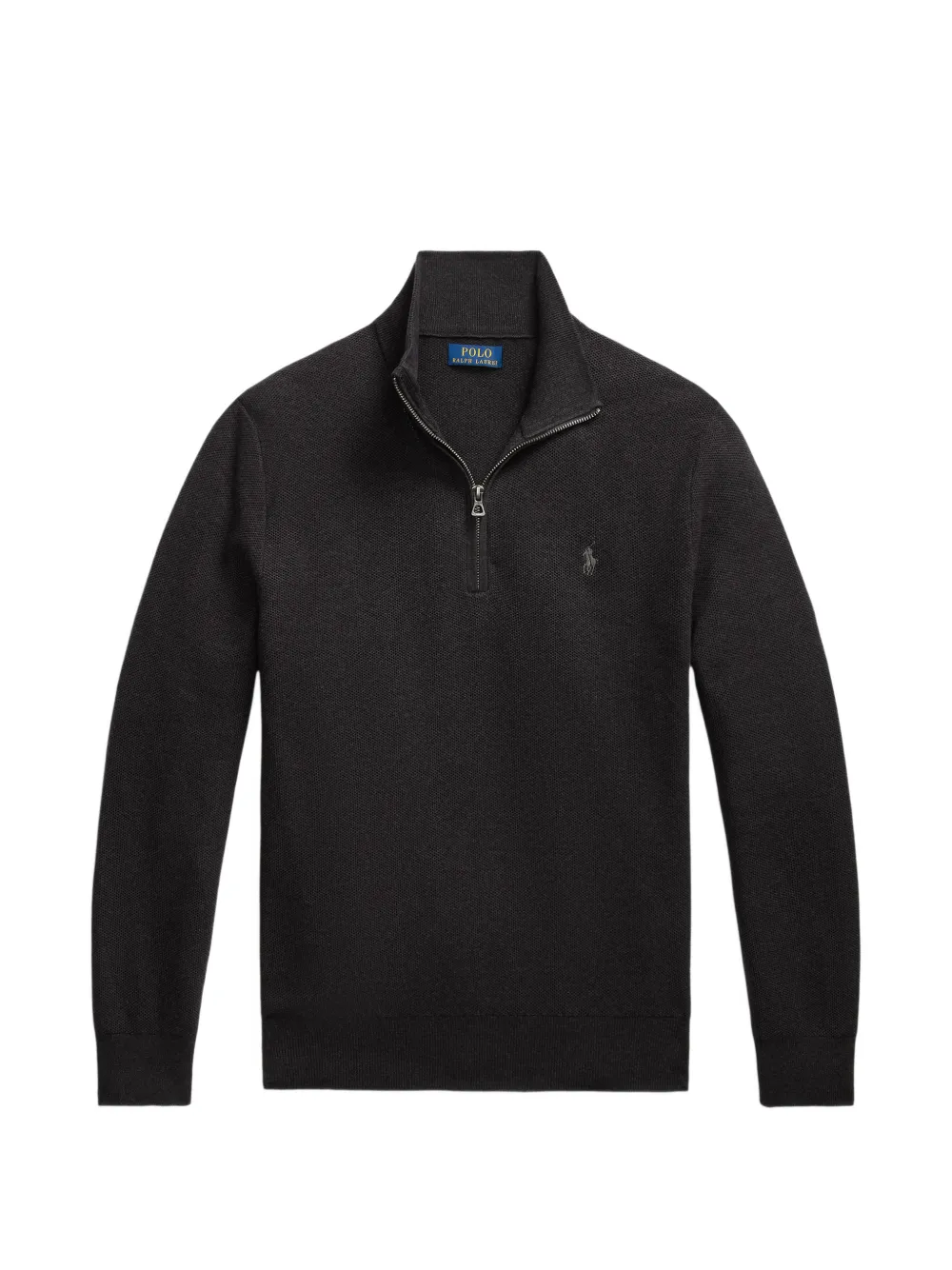 Polo Ralph Lauren quarter-zip waffle-knit sweater - Grau