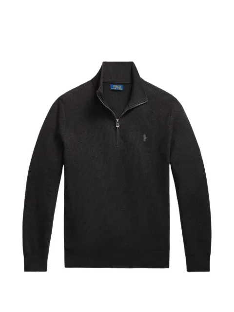 Polo Ralph Lauren quarter-zip waffle-knit sweater