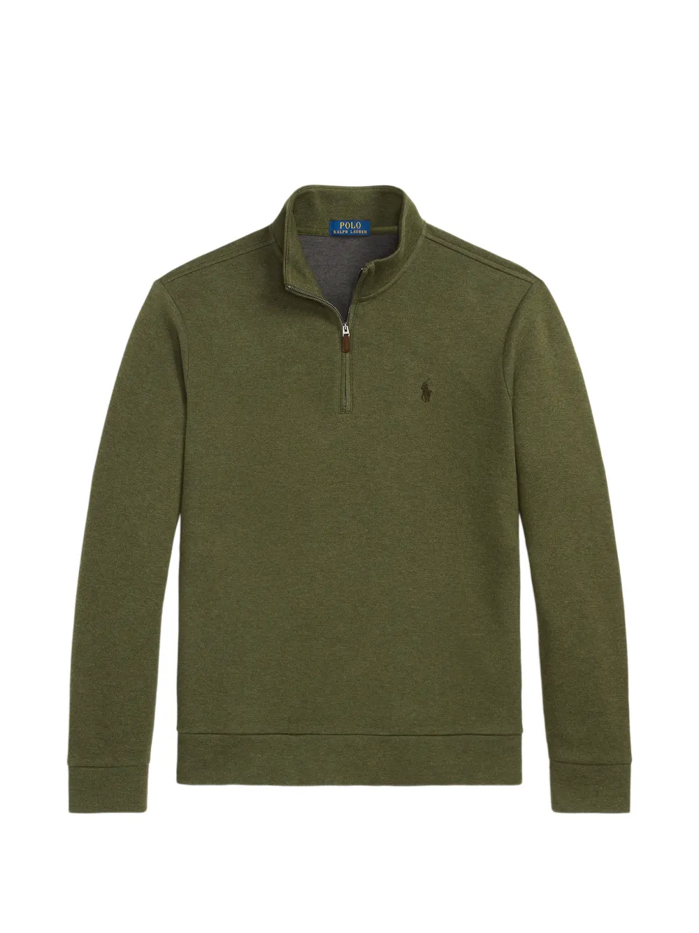 Polo Ralph Lauren quarter-zip logo-embroidered sweater - Grün