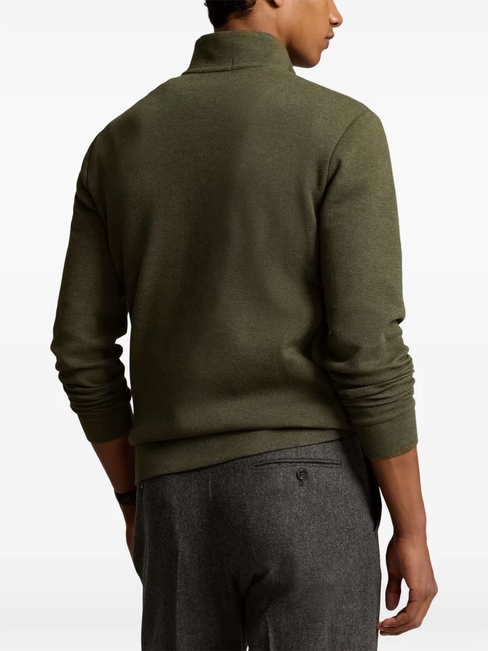 Polo Ralph Lauren Trui met geborduurd logo en kwartrits Groen