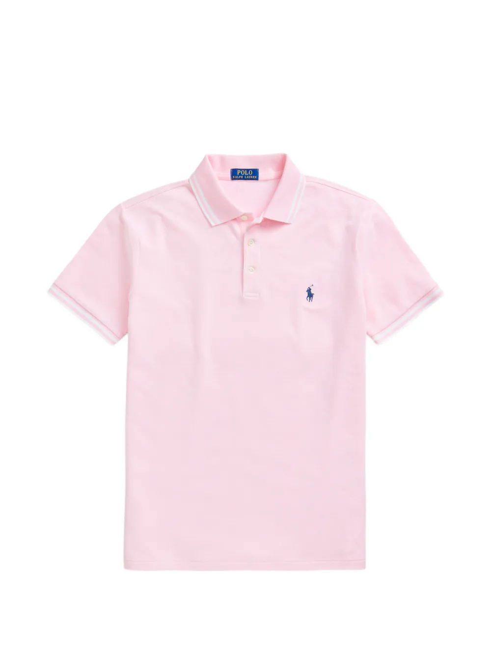Polo Ralph Lauren embroidered-logo tipped polo shirt - Rosa
